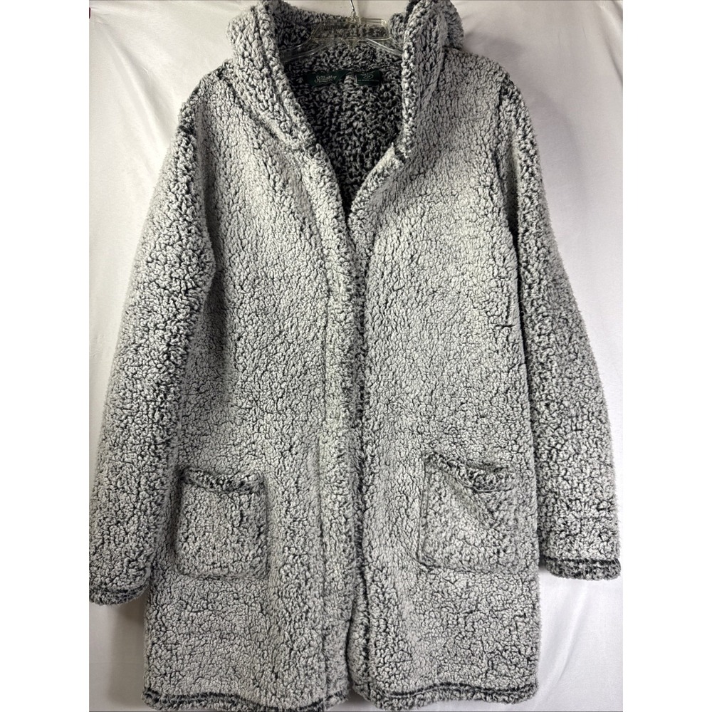 Stillwater Supply Co Women's Medium Gray Sherpa Hooded Jacket‎ Polyester